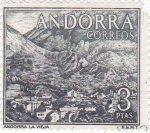 Stamps Andorra -  Panorámica de Andorra la Vieja