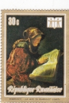 Stamps Rwanda -  RETRATO DE LA MADRE DE REMBRANDT