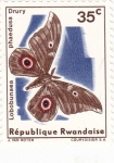 Sellos de Africa - Rwanda -  MARIPOSA