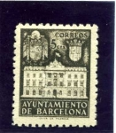 Stamps Spain -  Barcelona. Fachada del Ayuntamiento