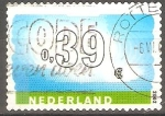 Stamps Netherlands -  DENIMINACIÒN  DEL  EURO.  CIFRAS.