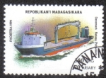 Stamps Madagascar -  Barco Polivalente Dinamarca