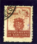 Sellos de Europa - Espa�a -  Barcelona. Escudo nacional y de la Ciudad