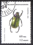 Stamps Madagascar -  Dynastes tityus