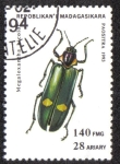 Stamps : Africa : Madagascar :  Megaloxantha bicolor