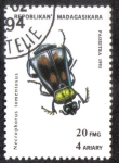 Sellos del Mundo : Africa : Madagascar : Necrophorus tomentosus