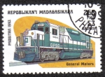 Stamps : Africa : Madagascar :  Locomotora General Motors GP-60