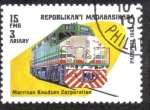 Stamps : Africa : Madagascar :  Locomotora Morrison knudsen corporation