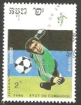 Stamps Cambodia -  Mundial de fútbol Italia 90