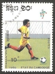 Stamps Cambodia -  Mundial de fútbol Italia 90