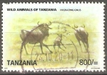 Sellos del Mundo : Africa : Tanzania : ANIMALES  SALVAJES  DE  TANZANIA.  LA  MIGRACIÒN  DE  ÑUS.