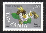 Sellos de Africa - Tanzania -  Insectos de Tanzania 