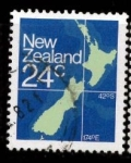 Stamps New Zealand -  MAPA CORDENADAS