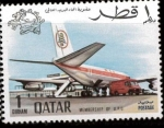 Stamps Qatar -  U.P.U. AVION EN CARGA
