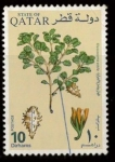 Stamps Asia - Qatar -  PLANTA Y FLOR