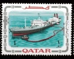 Sellos de Asia - Qatar -  BARCO REPOSTANDO