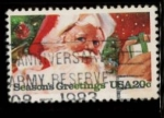Stamps United States -  FELICES FIESTAS - PAPA NOEL