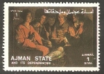 Stamps United Arab Emirates -  Ajman - Adorando al Niño