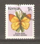 Stamps Kenya -  MARIPOSAS.  ERONIA  LEDA.