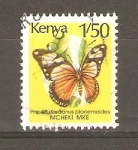 Stamps Kenya -  MARIPOSAS.  PAPILIO  DARDANUS  PLANEMOIDES.