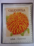 Stamps United States -  FLORES- Calendula.