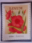 Stamps United States -  FLORES- Linum.
