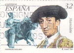 Stamps Spain -  Manolete  (12)