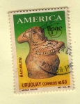 Stamps Uruguay -  Scott 1293. Cultura precolombina (1989).