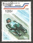 Sellos de Africa - Rep�blica del Congo -  Olimpiadas de invierno Albertville 92
