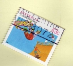 Stamps Australia -  Scott 1186. Skateboarding.