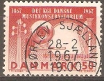 Stamps : Europe : Denmark :  BARRA  DE  LA  MÙSICA  E  INSTRUMENTOS