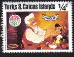 Stamps America - Turks and Caicos Islands -  Pinocho