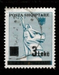 Stamps : Europe : Albania :  ESTATUA ALEGÓRICA