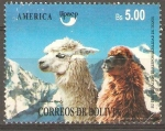 Stamps : America : Bolivia :  CONSERVACIÒN  DE  LA  FAUNA.  LLAMAS.