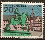 Stamps Germany -   	  Monumento Jan-Wellern en Dusseldorf.