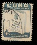 Stamps Cuba -  BIBLIOTECA JOSE MARTÍ - 1ª OBRA IMPRESA EN CUBA