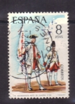 Sellos de Europa - España -  Abanderado rgto. de Zamora 1739