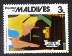 Sellos de Asia - Maldivas -  Alice Wonderland