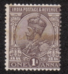 Stamps India -  King George V with Indian emperor's crown