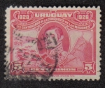 Stamps : America : Uruguay :  General Rivera, 1er centenario de la Conquista de Las Misiones 1828-1928