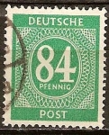 Stamps : Europe : Germany :  Numeral/Zonas estadounidenses, británicos y rusos.