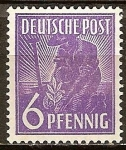 Stamps : Europe : Germany :  Plantador de arboles/ocupación aliada general.