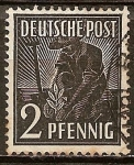 Stamps : Europe : Germany :  Plantador de arboles/ocupación aliada general.