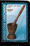 Stamps Gabon -  TRABAJO EN MADERA
