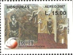 Sellos de America - Honduras -  50 ANIVERSARIO  B.C.H.  AYER,  HOY  Y  MAÑANA  DE  FELIPE  BOUCHARD.