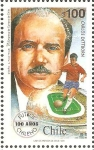 Stamps Chile -  100  AÑOS  DEL  FUTBOL  CHILENO.  CARLOS  DITTBORN.