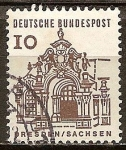 Stamps Germany -  Muro Pabellón de Zwinger en Dresden (a).