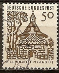 Stamps Germany -  Castillo del Portal, Ellwangen (Jagst) (a).