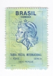 Sellos de America - Brasil -  Tarifa postal internacional