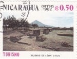 Sellos de America - Nicaragua -  Ruinas de León Viejo -TURISMO